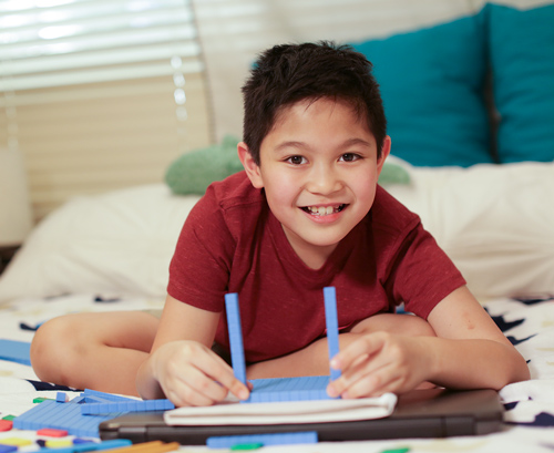 Boy learning photo