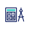 Illustrative icon of a calculator