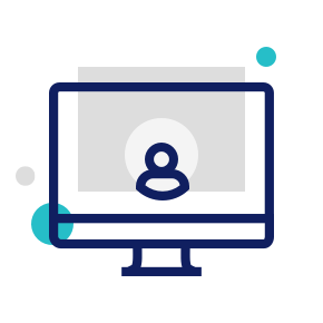 Illustrative drawing of a computer screen.