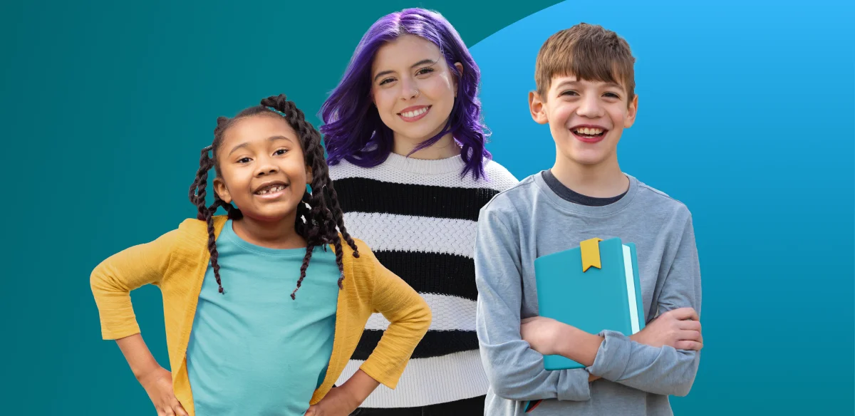 Students smiling at the camera