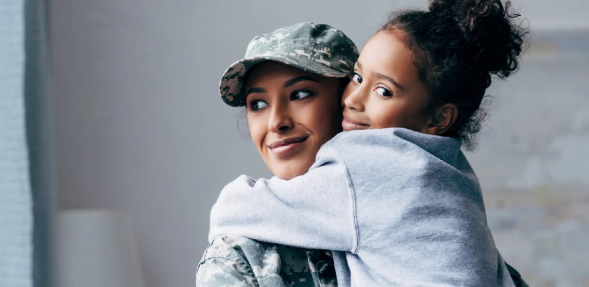 Mother and daughterhugging